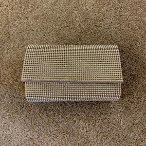 Lulu Townsend gold clutch